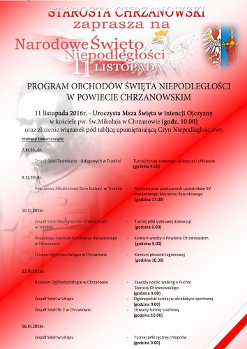 Turnieje, wystawy i konkursy w ramach Narodowego Święta Niepodległości