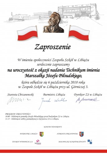 W sobotę odsłonięcie pomnika Józefa Piłsudskiego przed budynkiem libiąskiego zespołu szkół