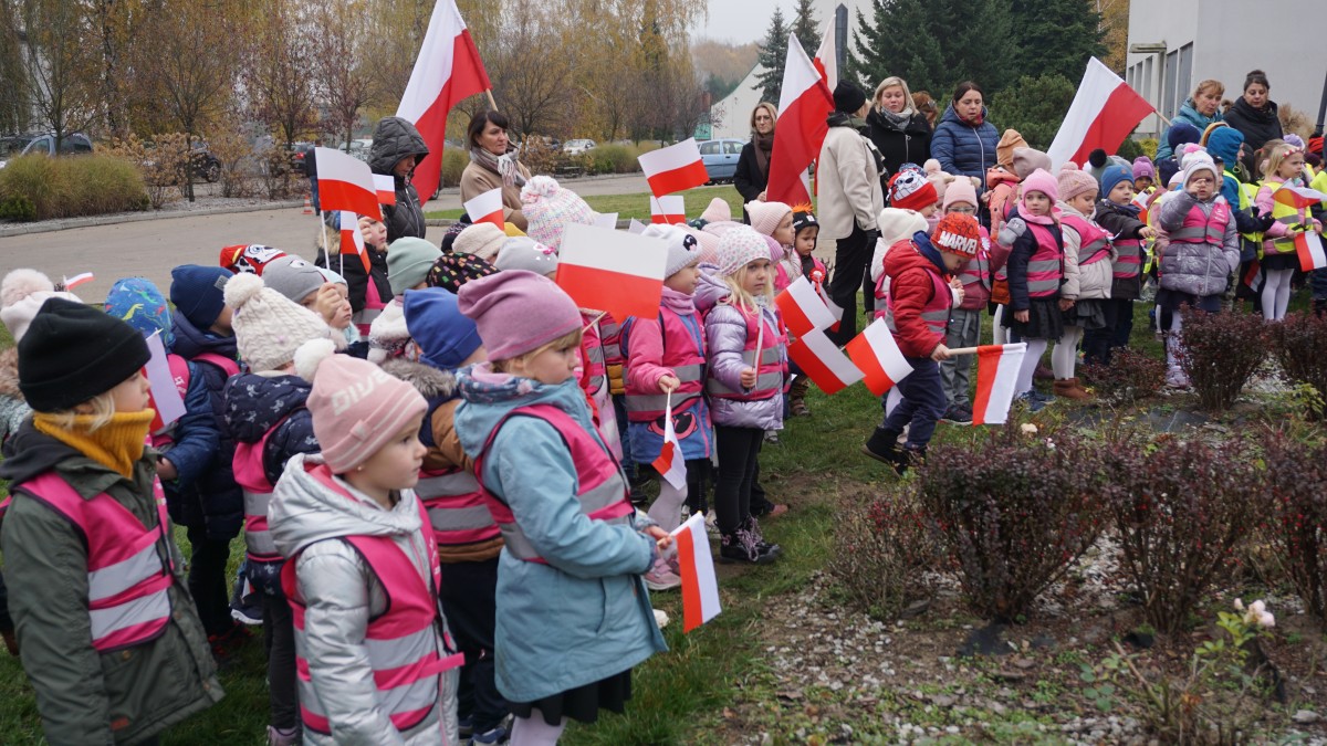 Przedszkolaki z flagami 