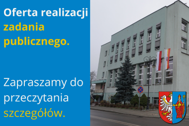 Grafika. Z prawej strony zdjęcie budynku starostwa powiatowego w Chrzanowie. W dolnym rogu herb powiatu chrzanowskiego. Z lewej strony pole tekstowe z treścią.