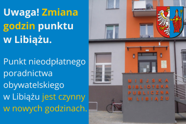 Grafika. Po lewej stronie znaduje się tekst opisujący czego dotyczy tematyka artykułu. Po prawej stronie się zdjęcie biblioteki w Libiążu. W prawym górnym rogu jest herb powiatu chrzanowskiego.